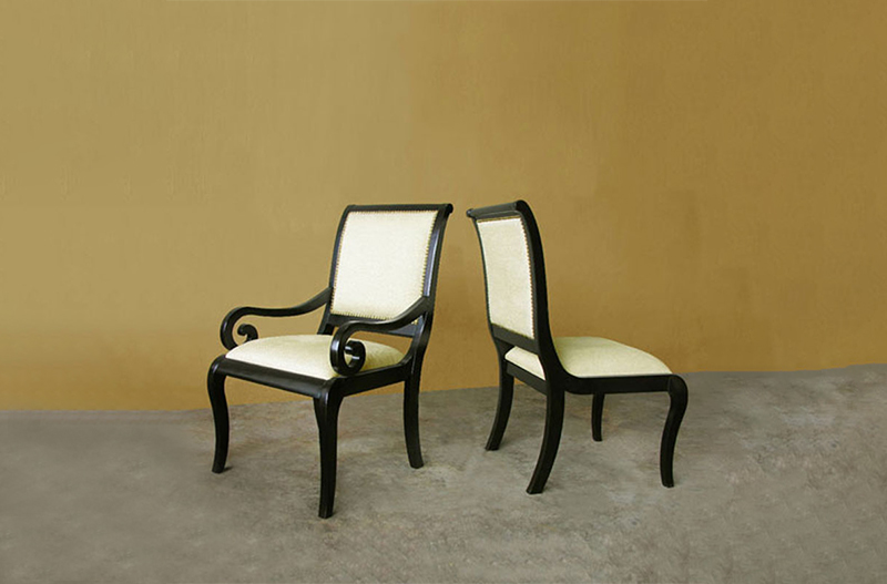 23221-865-866-La-Bella-Vita-Wood-Frame-Upholstered-Side-Arm-Chairs
