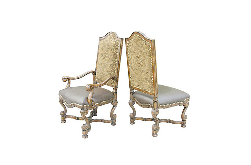 23721-865-866-Villa-Capri-Fabrlc-Leather-Upholstered-Side-Arm-Chair