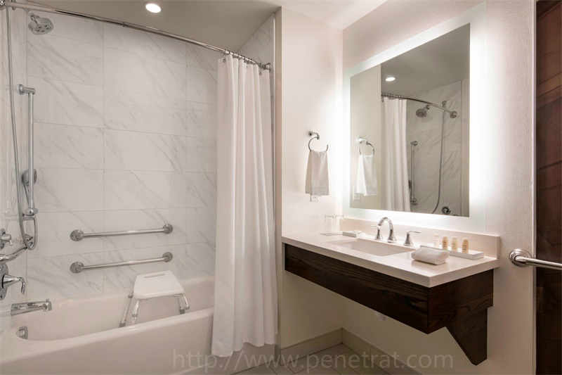 Hotel Bathroom Vanity & Illuminated Mirror