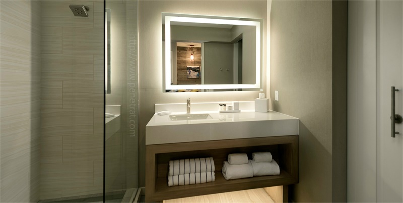 Hotel Bathroom Backlit Mirror